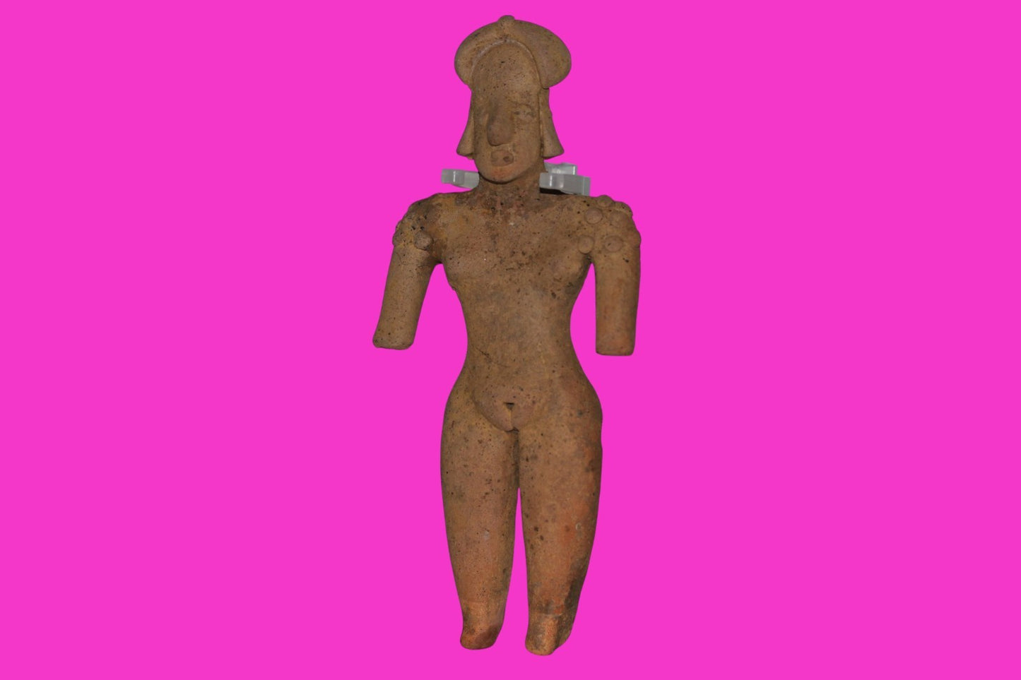 Pre Columbian Artifact 6in Female Shaman Tomb Figure Colima Mexico 100BC COA 253