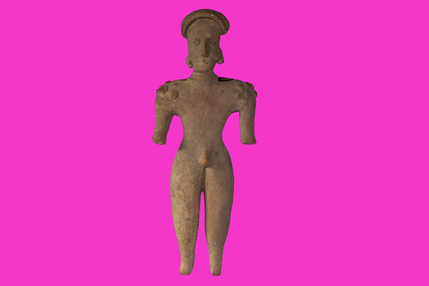 Pre Columbian Artifact 6 in Male Shaman Tomb Figure Colima Mexico 100BC COA 268