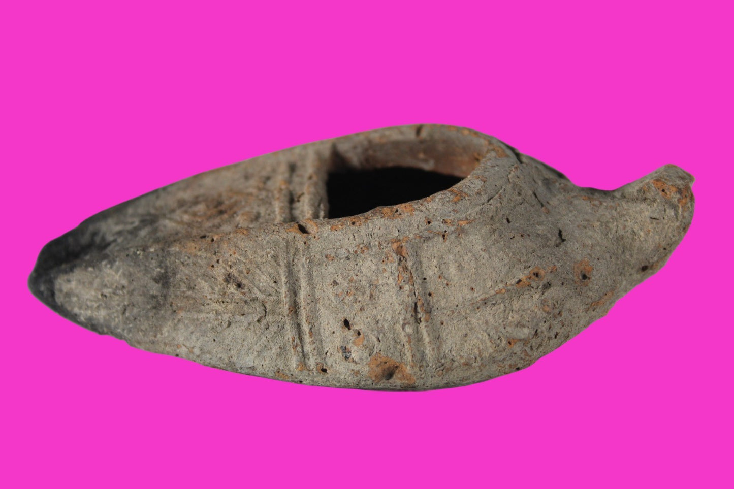 Oil Lamp Holy Land Ancient Artifact Jesus Christ Home Israel 300-600 AD COA 125