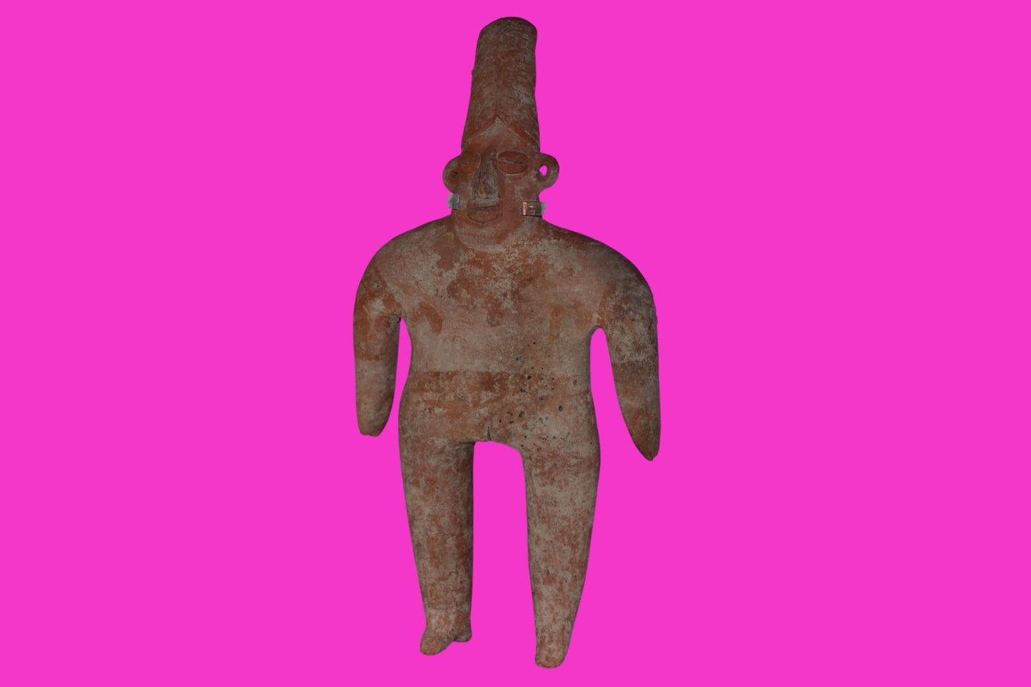Pre Columbian Artifact Giant 10in Female Tomb Figure Colima Mexico 100BC COA 271