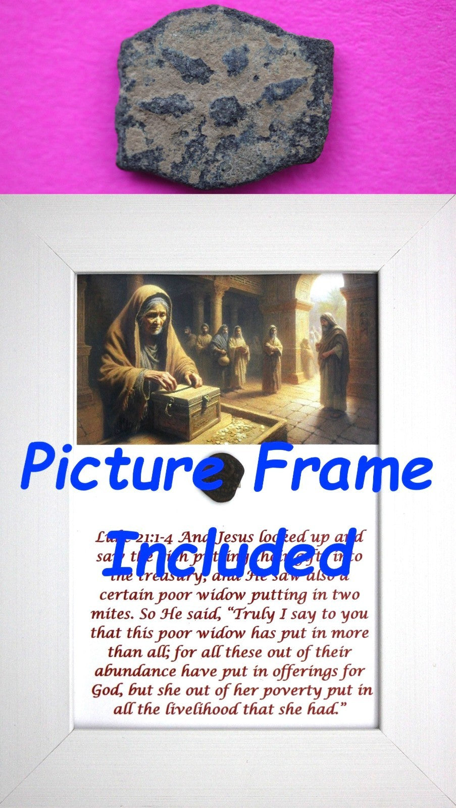 Widows Mite Coin Holy Land Artifact Free Display Frame Jesus Christ Lifetime 33