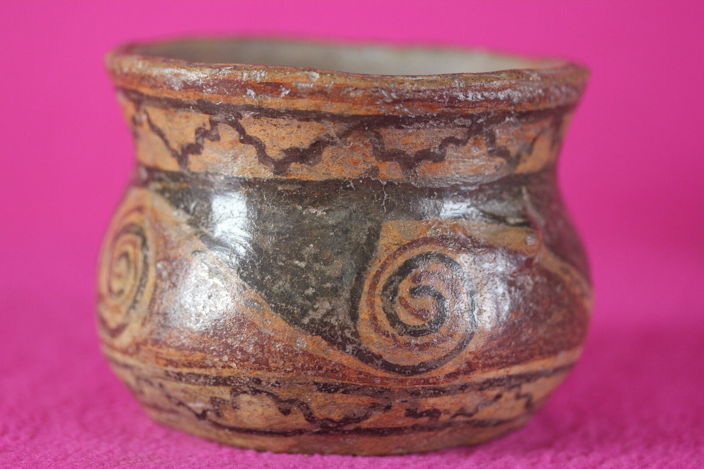 Pre Columbian Casas Grandes Artifact 1150-1450 AD Decorated Bowl Mexico COA J39