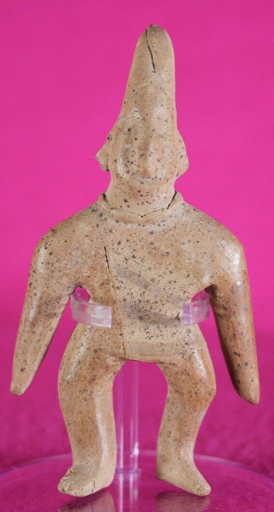 Authentic Pre Columbian Artifact Archaic Tomb Figure Colima Mexico COA T90