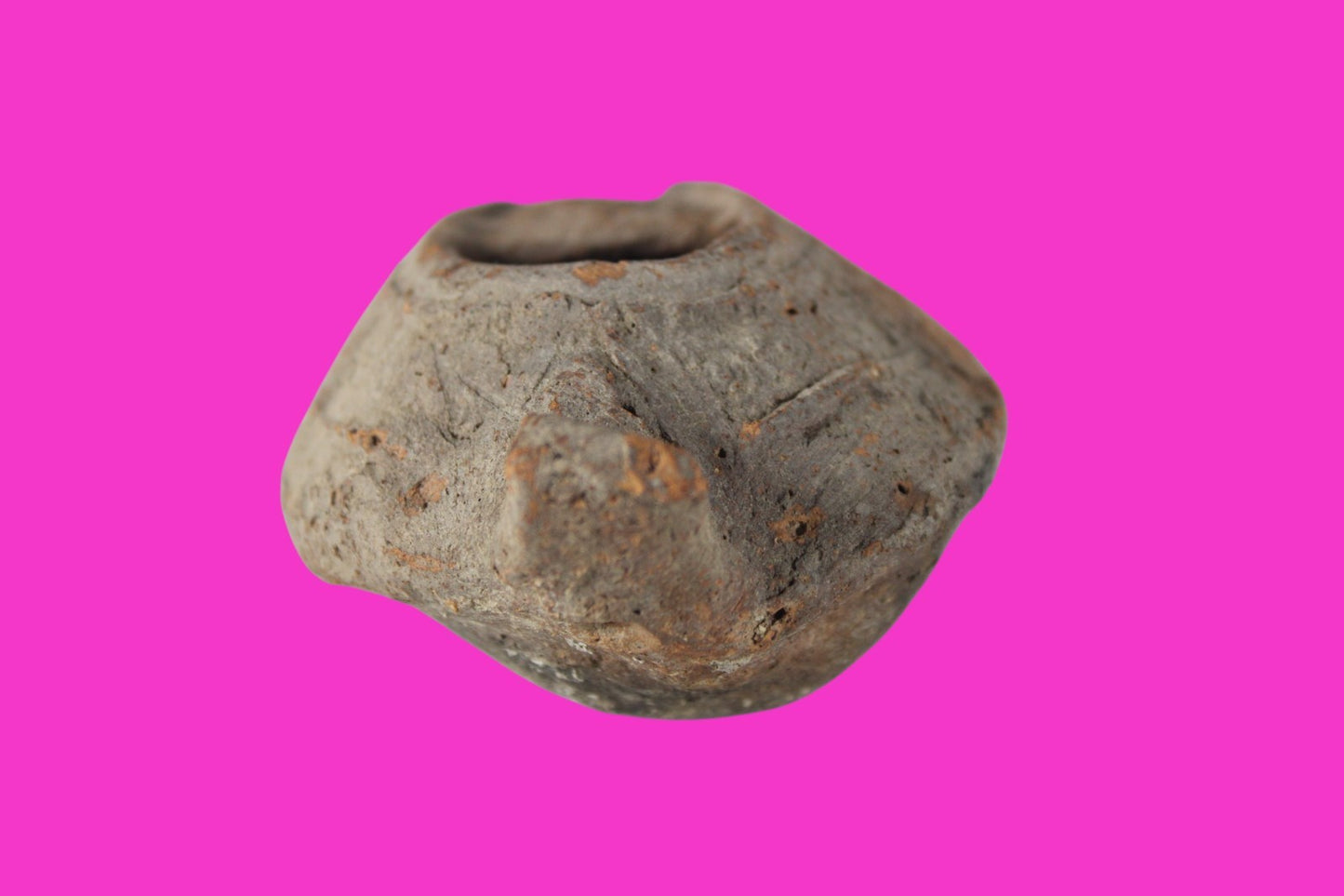 Oil Lamp Holy Land Ancient Artifact Jesus Christ Home Israel 300-600 AD COA 125