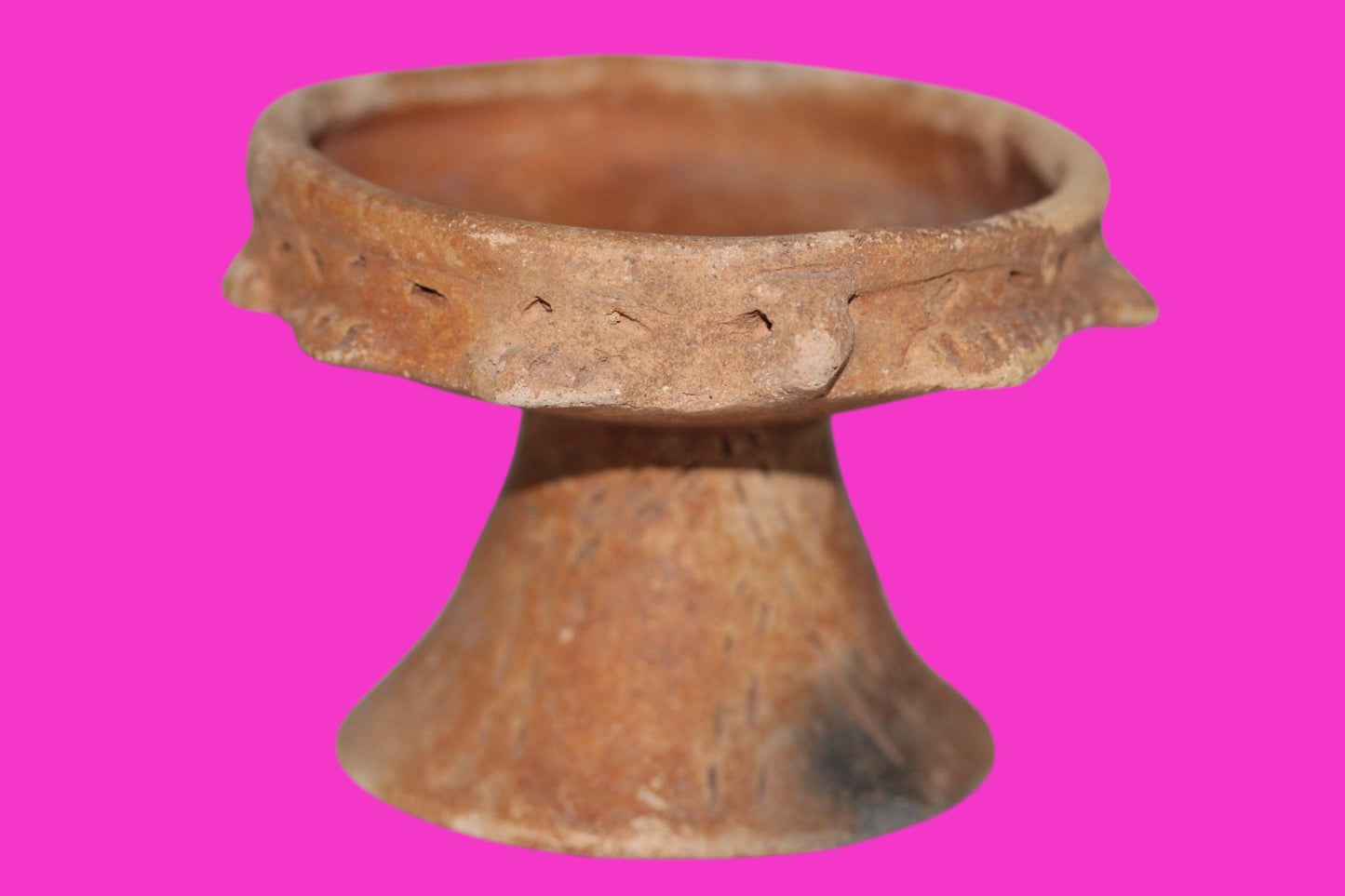 Pre Columbian Artifact Authentic Rattle Bowl Watershed Region Costa Rica COA J87