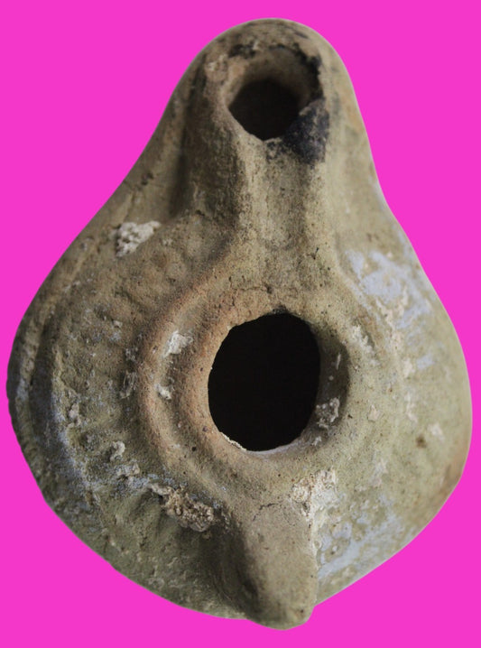 Ancient Holy Land Oil Lamp Artifact From Jesus Christ Home Land 100-500AD COA 67