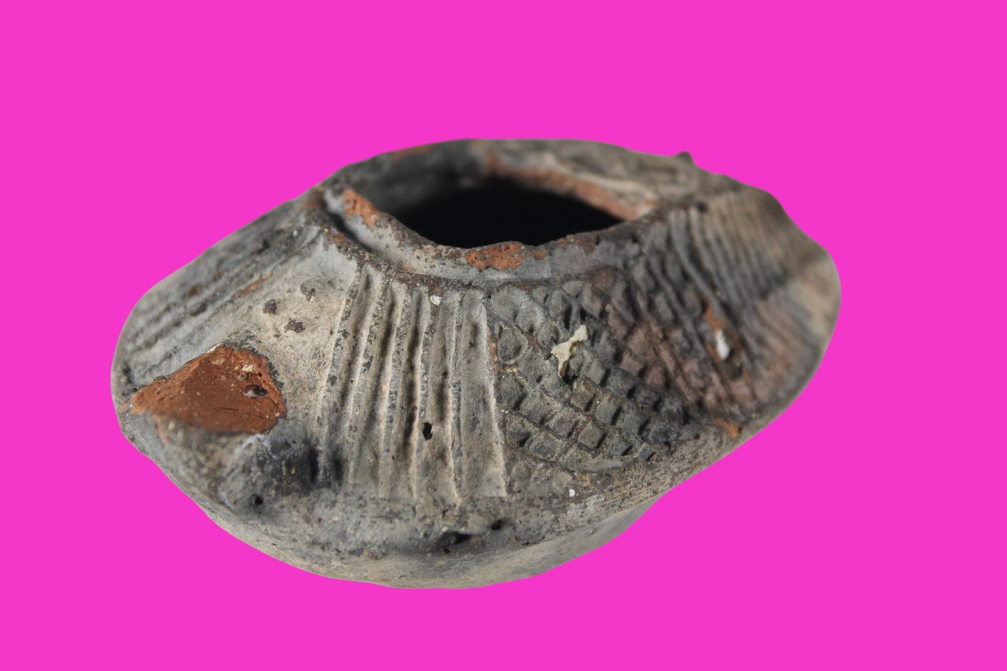 Oil Lamp Holy Land Ancient Artifact Jesus Christ Home Israel 300-600 AD COA 119