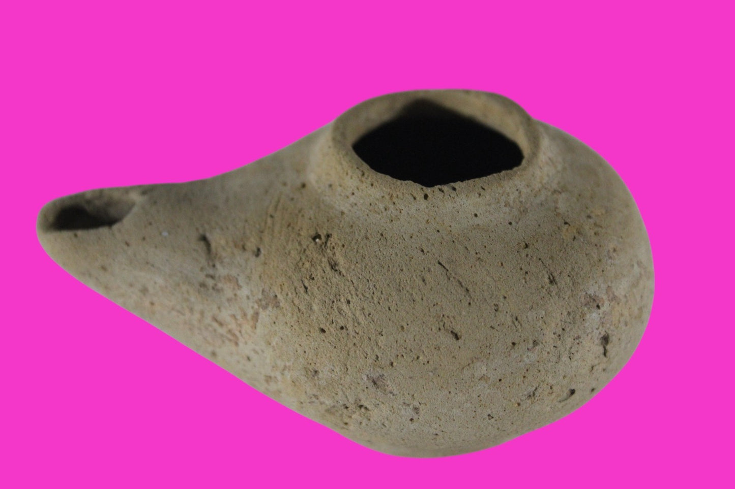 Ancient Holy Land Oil Lamp Artifact Land of Jesus Christ 100 BC-200 AD COA J150