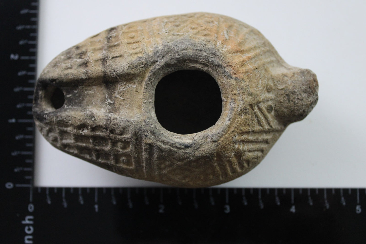 Oil Lamp Holy Land Ancient Artifact Jesus Christ Home Israel 300-600 AD COA J152