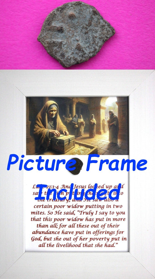 Widows Mite Coin Holy Land Artifact Free Display Frame Jesus Christ Lifetime 133