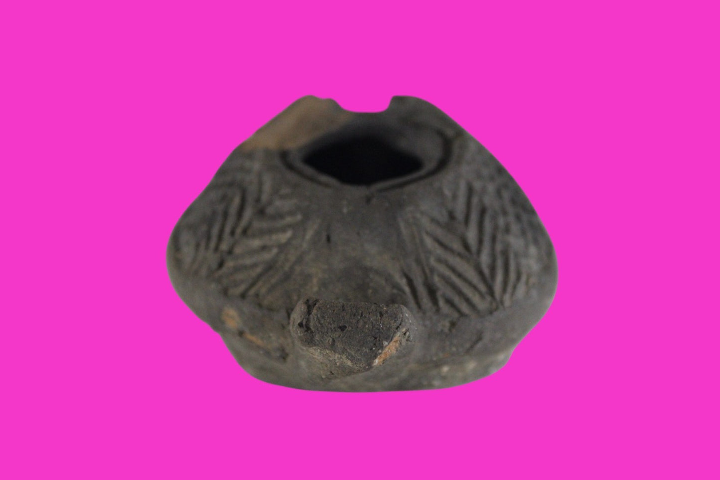 Oil Lamp Holy Land Ancient Artifact Jesus Christ Home Israel 300-600 AD COA 75