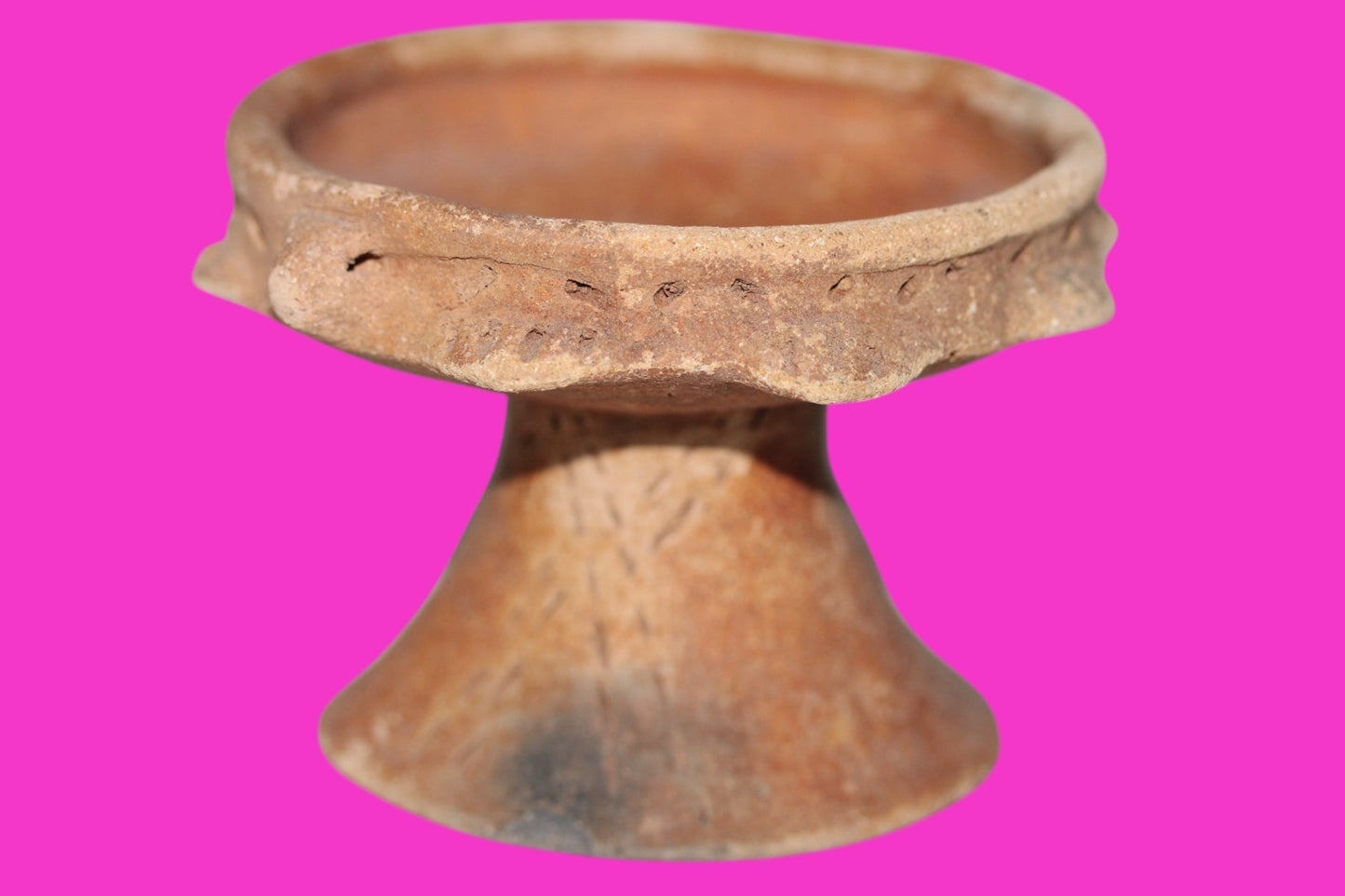 Pre Columbian Artifact Authentic Rattle Bowl Watershed Region Costa Rica COA J87