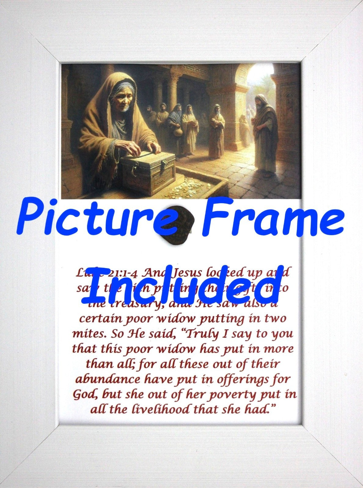 Widows Mite Coin Holy Land Artifact Free Display Frame Jesus Christ Lifetime 164
