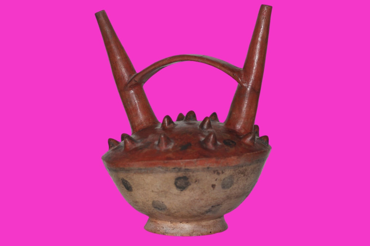 Pre Columbian Artifact Authentic Sican Stirrup Vessel 750-1000 AD Peru COA 220