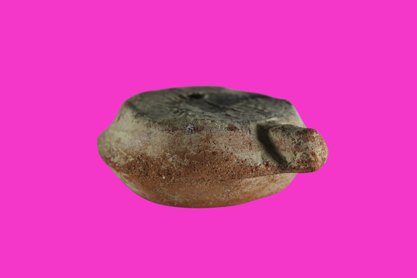 Ancient Holy Land Oil Lamp Artifact 3 Crosses Jesus Christ Home 400-500AD COA 29