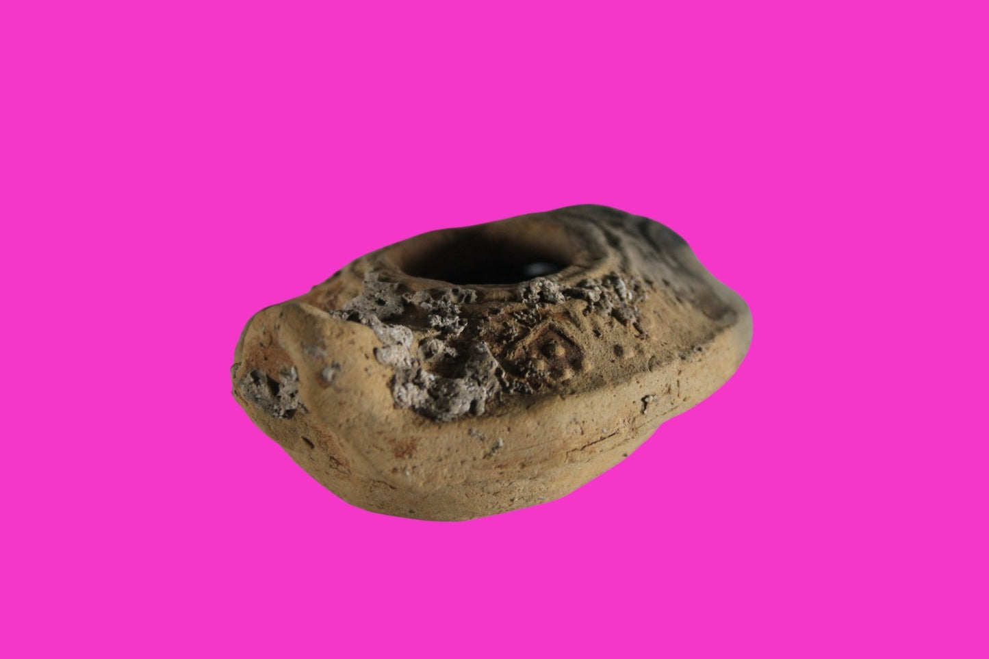 Ancient Holy Land Oil Lamp Artifact Jesus Christ Homeland 100BC-400AD COA 30