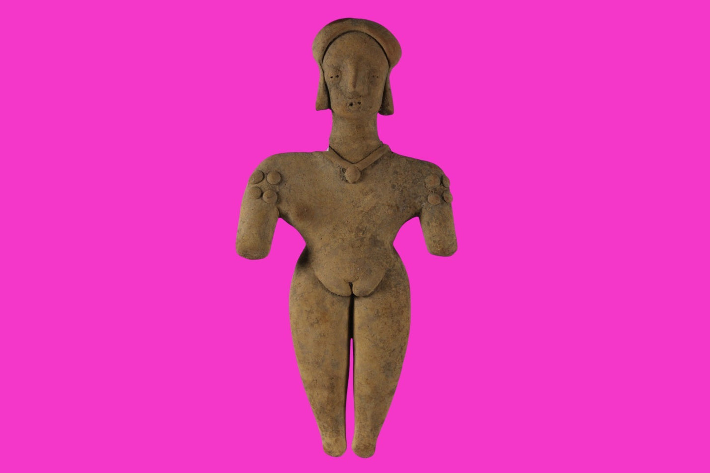 Pre Columbian Artifact 6 Inch Tall Shaft Tomb Figure Colima Mexico 100BC COA 281