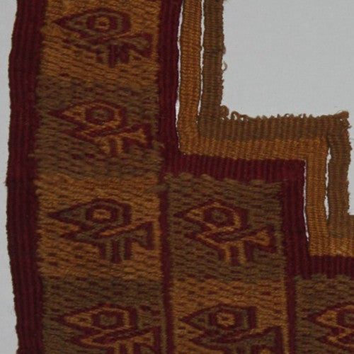 Pre Columbian Artifact Authentic Frameable Textile Border Chancay Peru COA 03