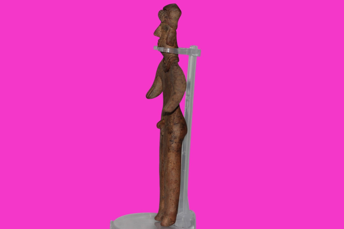 Pre Columbian Artifact 7 inch Male Shaft Tomb Figure Colima Mexico 100BC COA 263