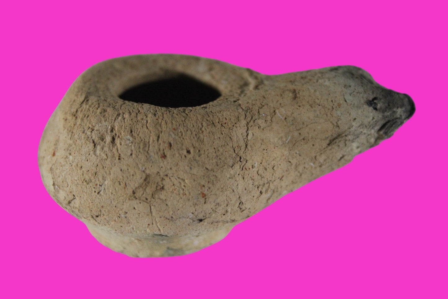 Ancient Holy Land Oil Lamp Artifact Land of Jesus Christ 100 BC-200 AD COA J147