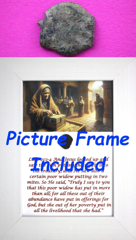 Widows Mite Coin Holy Land Artifact Free Display Frame Jesus Christ Lifetime 125