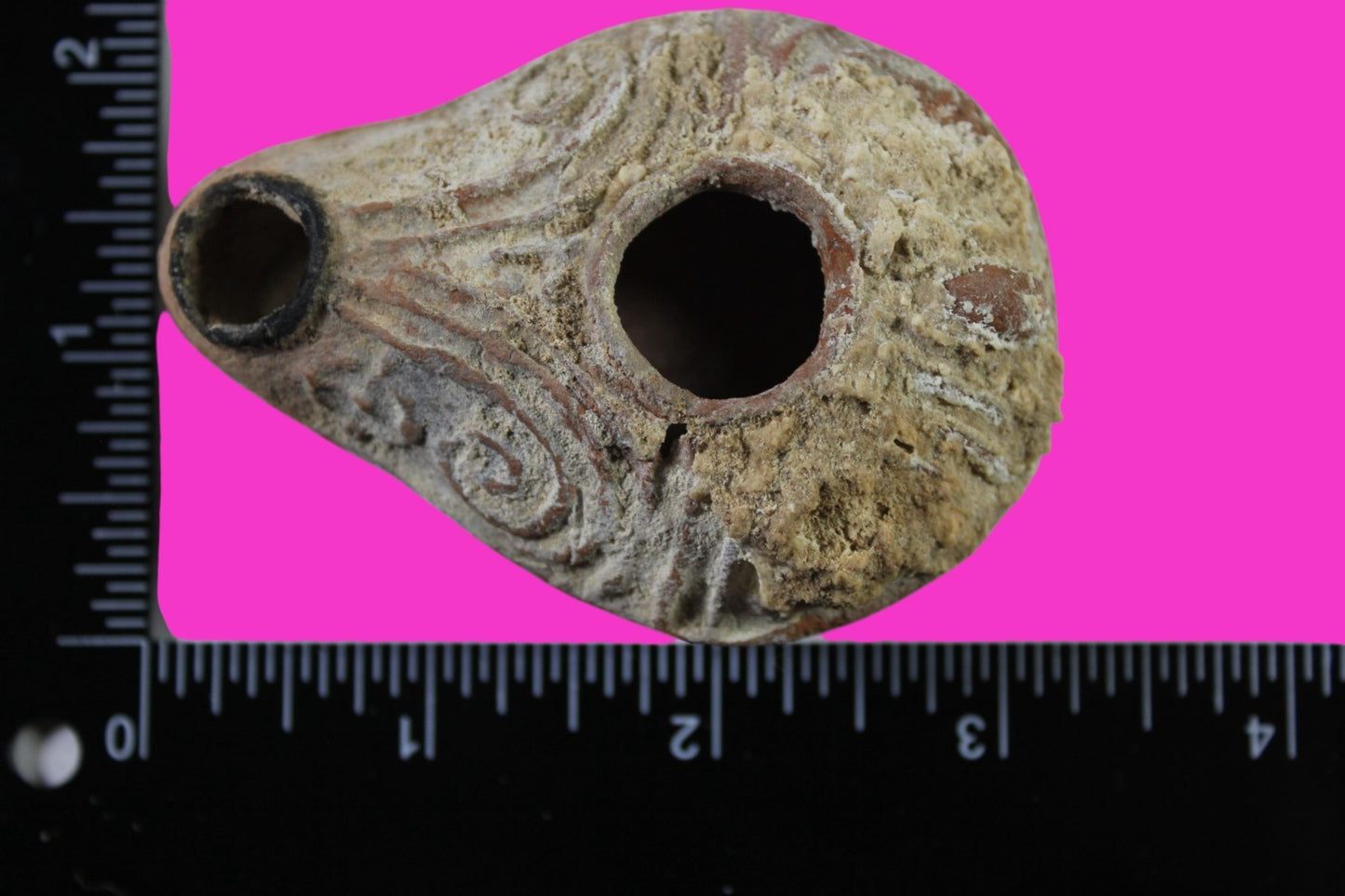 Ancient Holy Land Oil Lamp Artifact Jesus Christ Homeland  100 - 400 AD COA L03