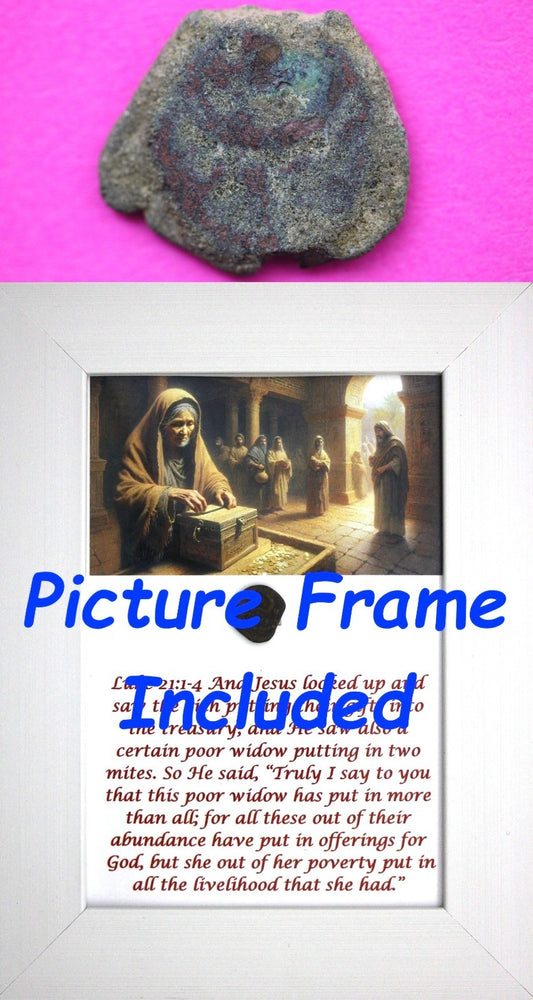 Widows Mite Coin Holy Land Artifact Free Display Frame Jesus Christ Lifetime 212