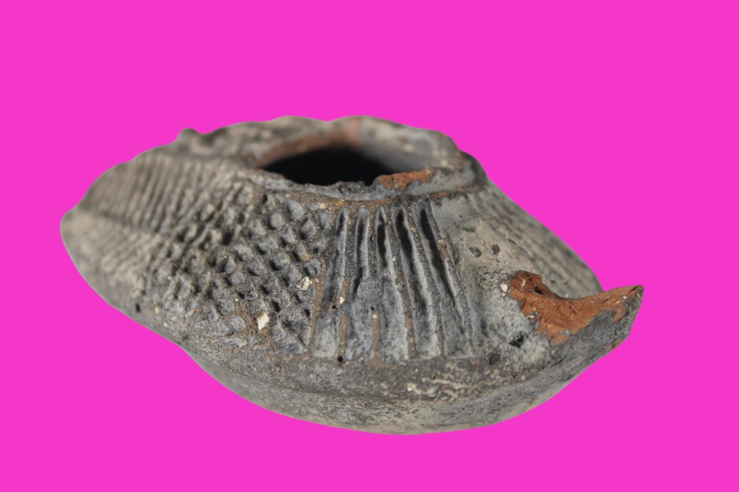 Oil Lamp Holy Land Ancient Artifact Jesus Christ Home Israel 300-600 AD COA 119