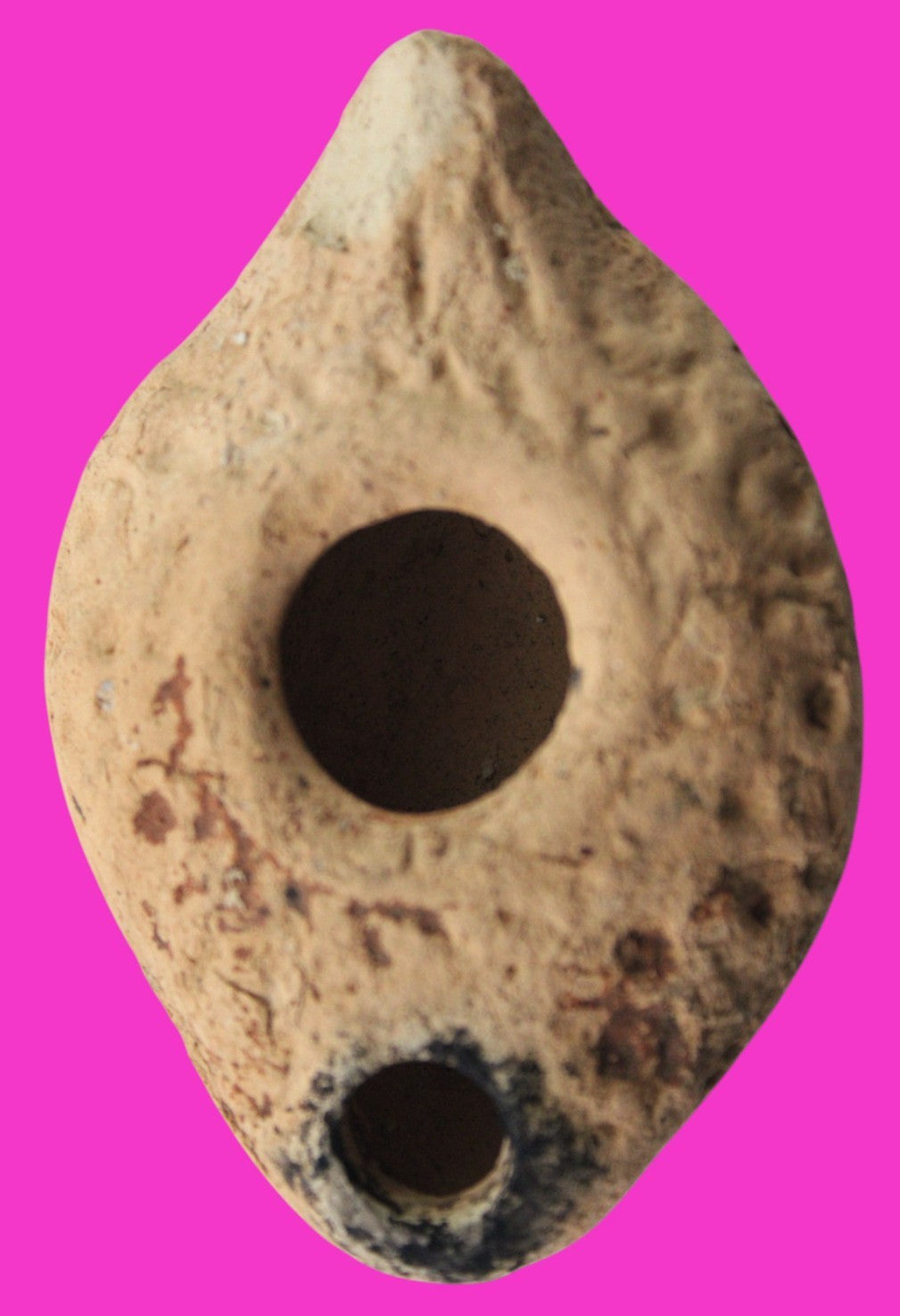 Ancient Holy Land Oil Lamp Artifact Land of Jesus Christ 100 BC-200 AD COA J146