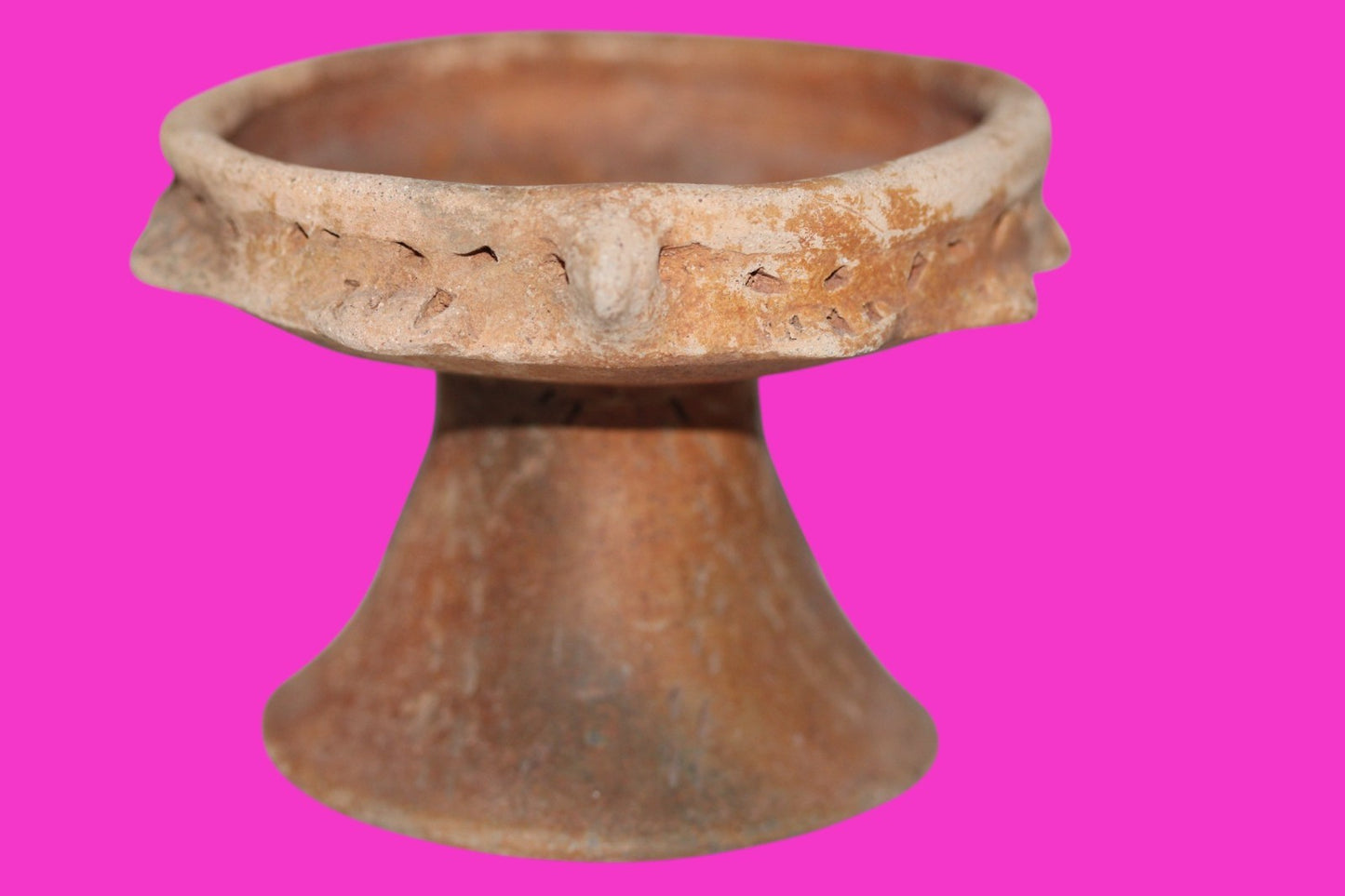 Pre Columbian Artifact Authentic Rattle Bowl Watershed Region Costa Rica COA J87