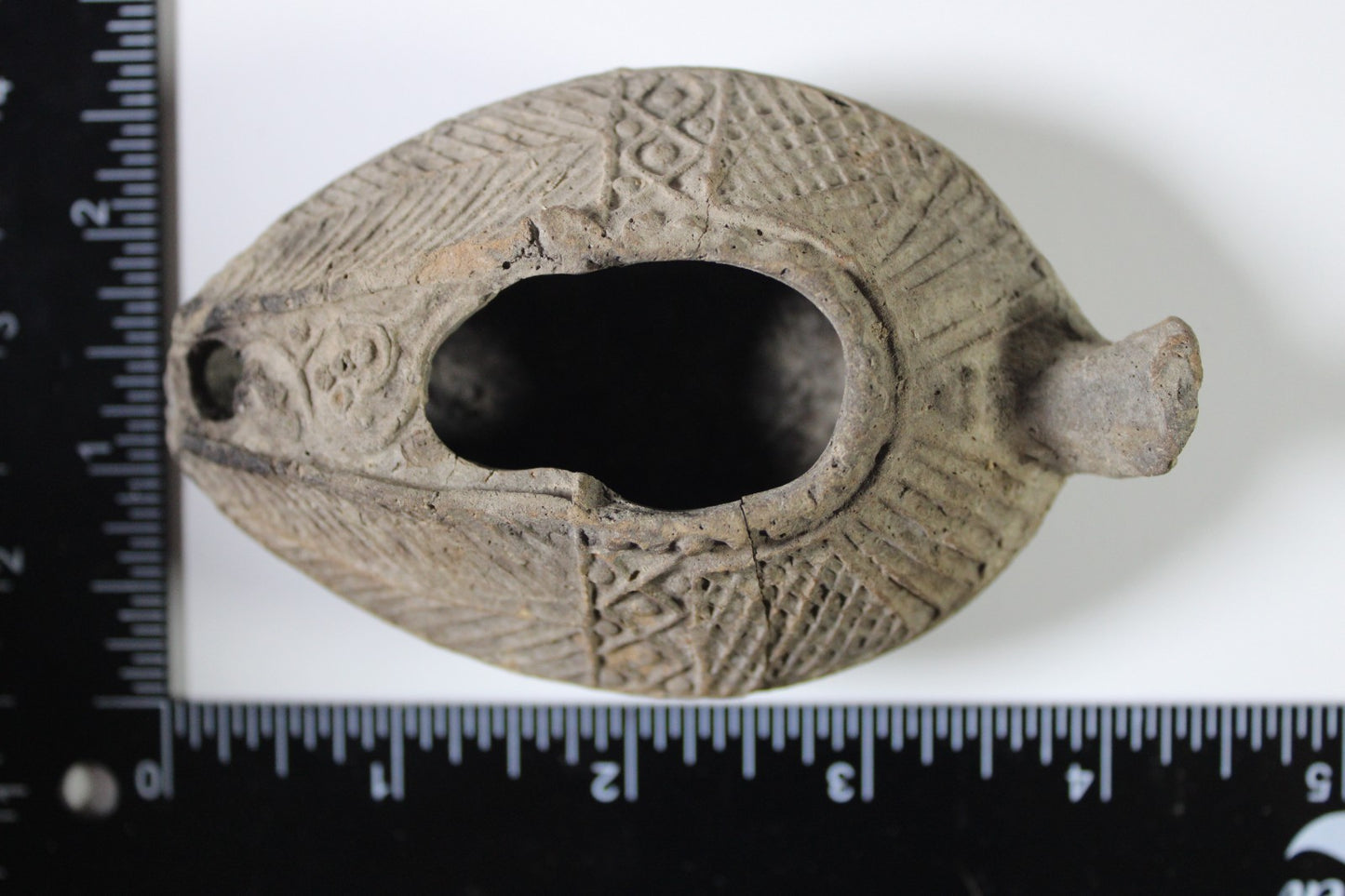 Oil Lamp Holy Land Ancient Artifact Jesus Christ Home Israel 300-600 AD COA 128