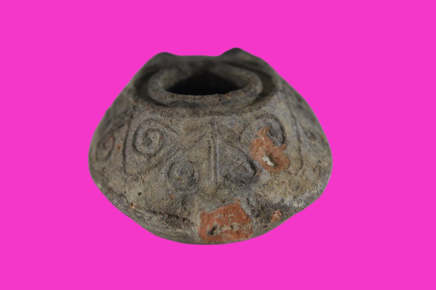 Oil Lamp Holy Land Ancient Artifact Jesus Christ Home Israel 300-600 AD COA 80