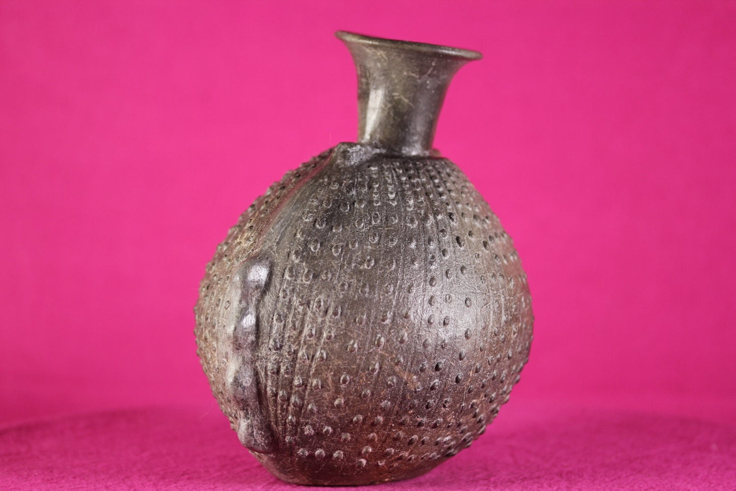 Pre Columbian Artifact Chimu Stippled Pottery Jar 850 AD-1470 AD Peru COA J48