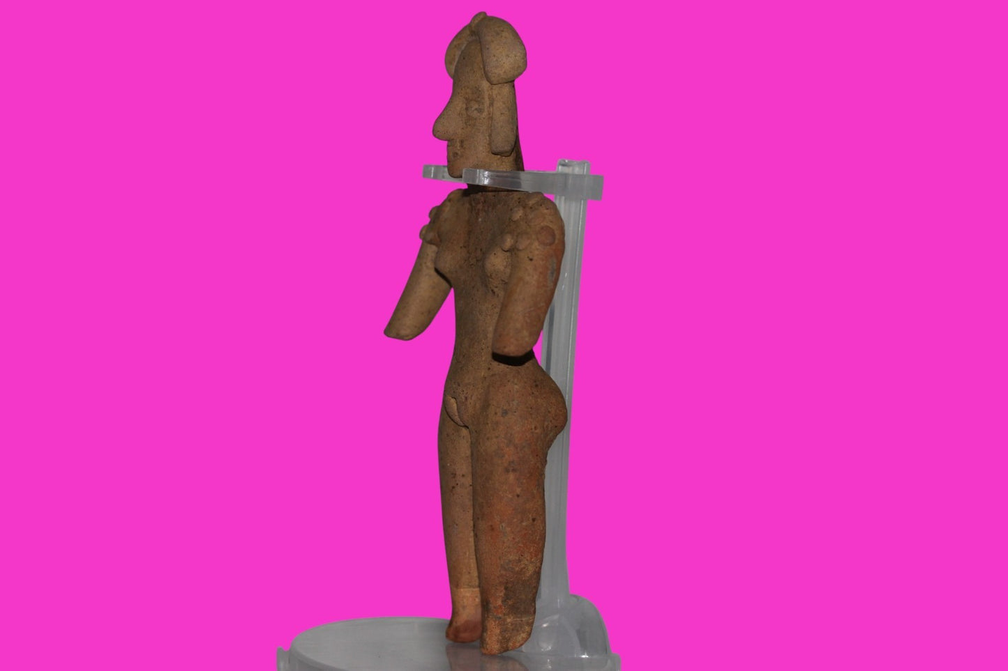 Pre Columbian Artifact 6in Female Shaman Tomb Figure Colima Mexico 100BC COA 253