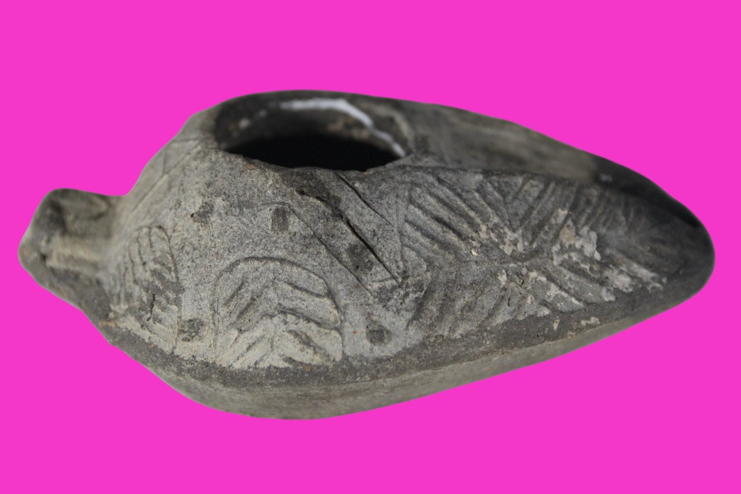 Oil Lamp Holy Land Ancient Artifact Jesus Christ Home Israel 300-600 AD COA 98