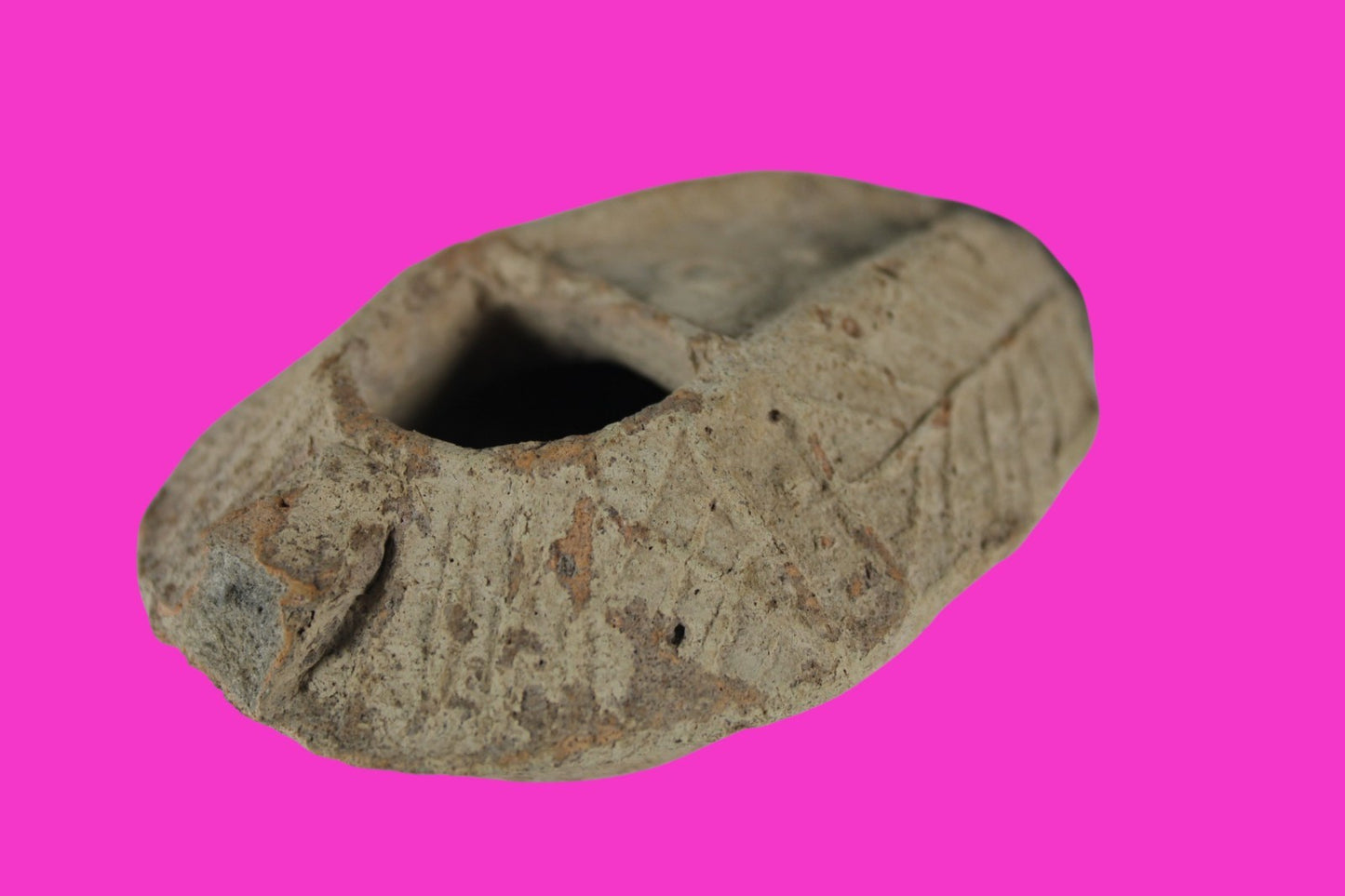 Oil Lamp Holy Land Ancient Artifact Jesus Christ Home Israel 300-600 AD COA 105