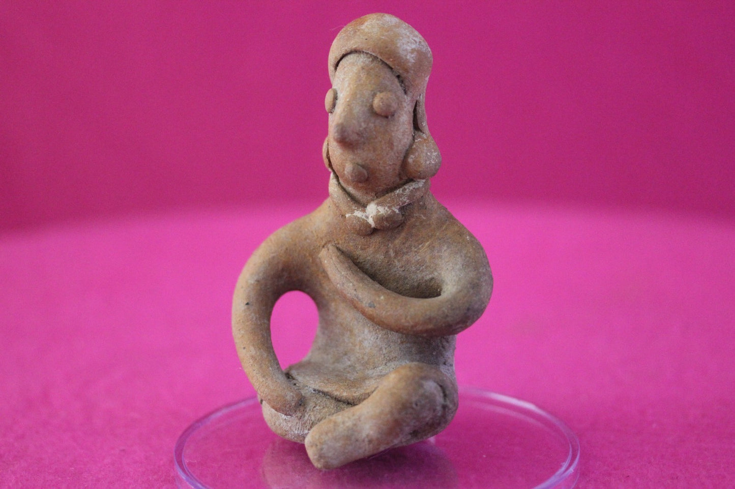Pre Columbian Authentic Artifact Rare Seated Tomb Figure Colima Mexico COA 187