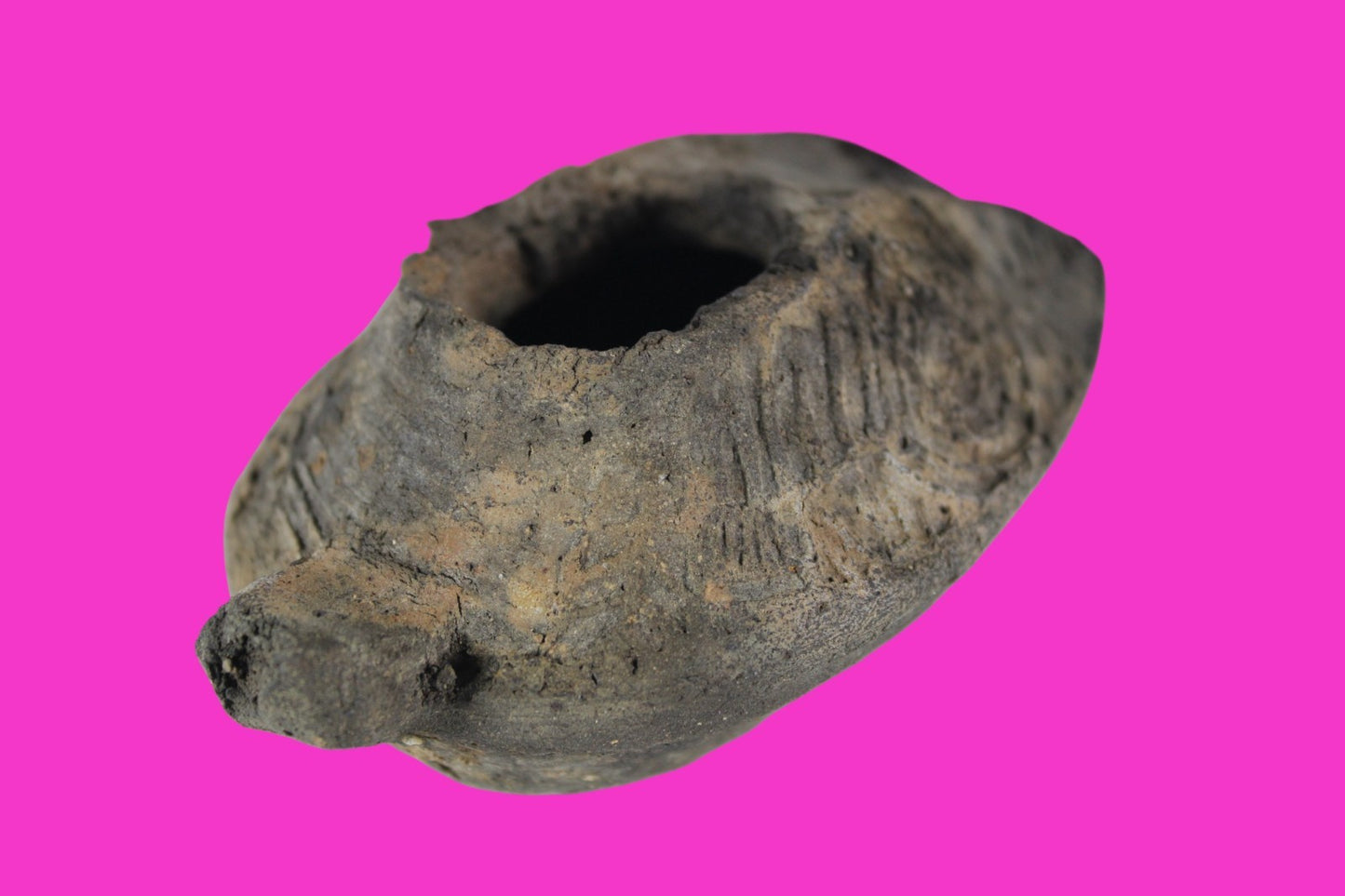 Oil Lamp Holy Land Ancient Artifact Jesus Christ Home Israel 300-600 AD COA 104