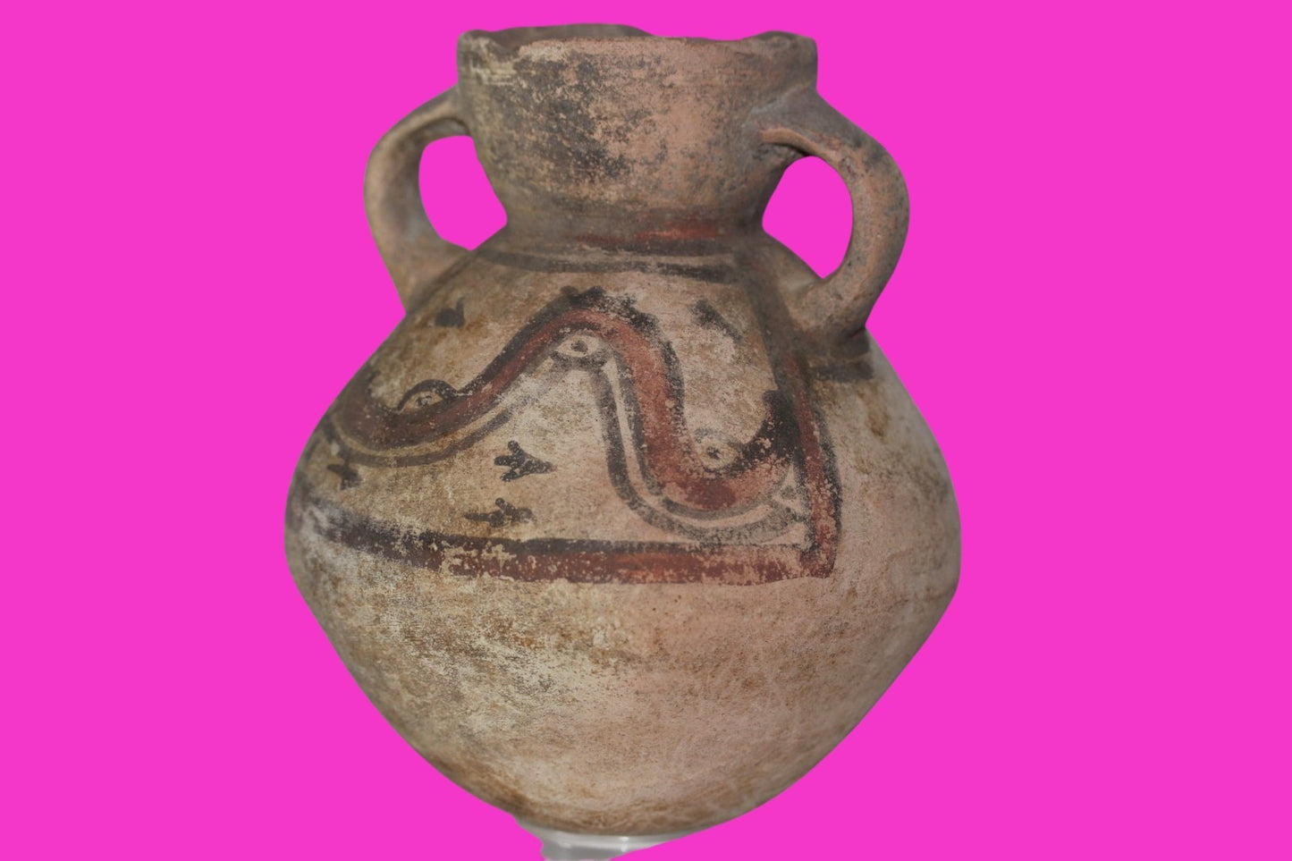 Pre Columbian Authentic Artifact Snake Jug Chancay Peru 1200 -1450 AD COA J103