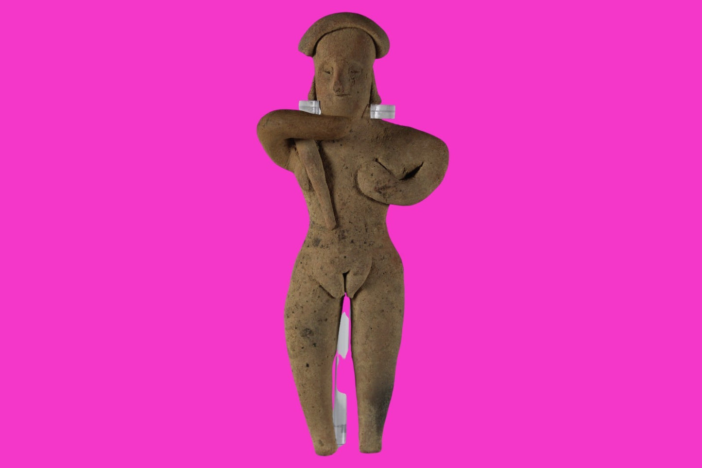 Pre Columbian Artifact 7 Inch Tall Shaft Tomb Figure Colima Mexico 100BC COA 283