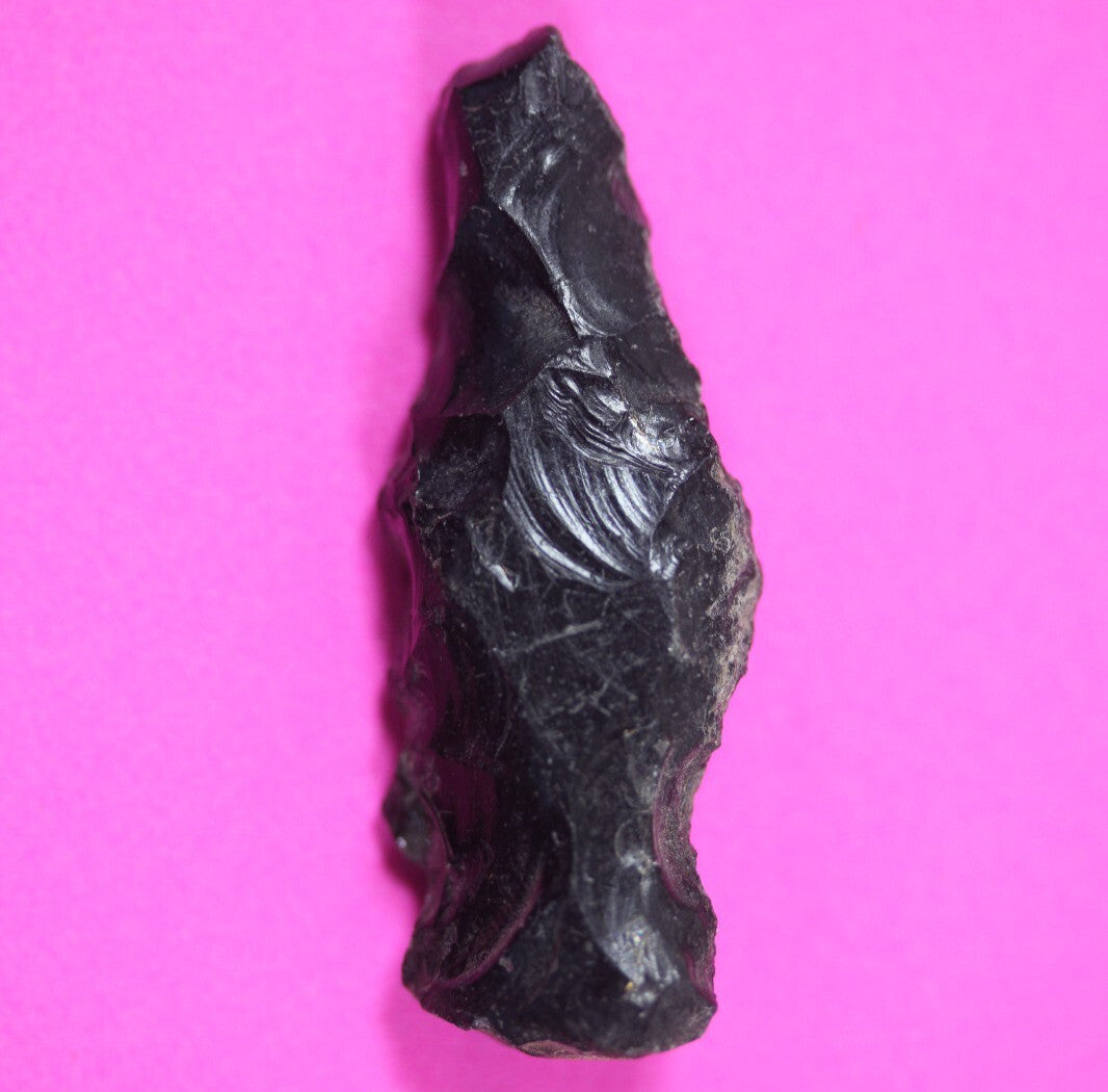 Pre Columbian Artifact Authentic Aztec Arrowhead Battle of Mexico City COA 70