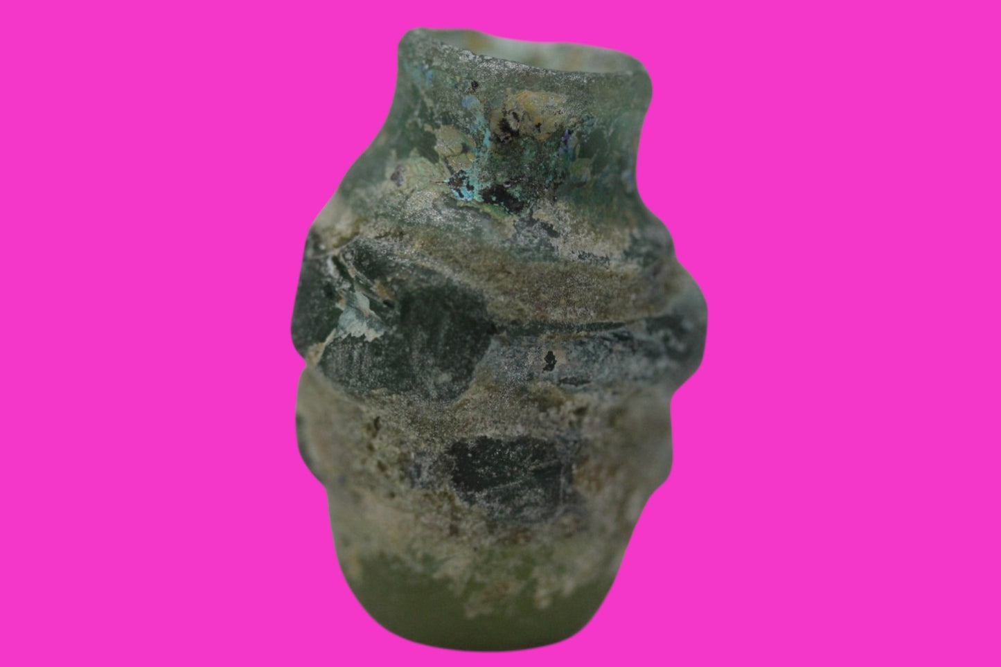 Authentic Persian Artifact Glass Bottle 900-1000 AD Silk Road Hoard COA J27