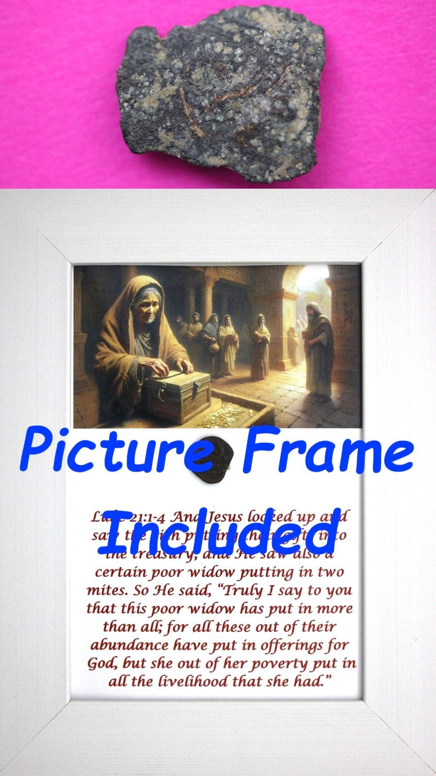 Widows Mite Coin Holy Land Artifact Free Display Frame Jesus Christ Lifetime 155