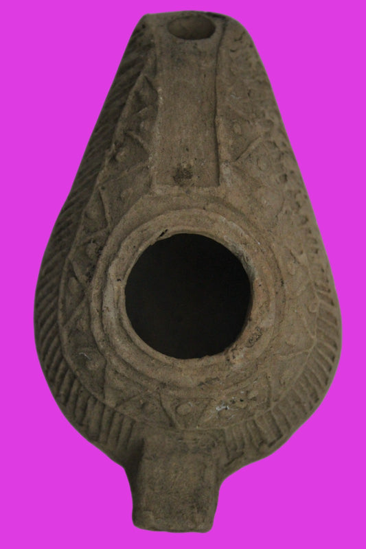 Ancient Holy Land Oil Lamp Artifact  From Jesus Christ Homeland 400-600AD COA 37