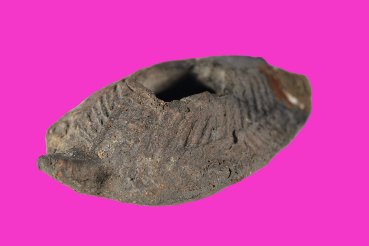 Oil Lamp Holy Land Ancient Artifact Jesus Christ Home Israel 300-600 AD COA 138