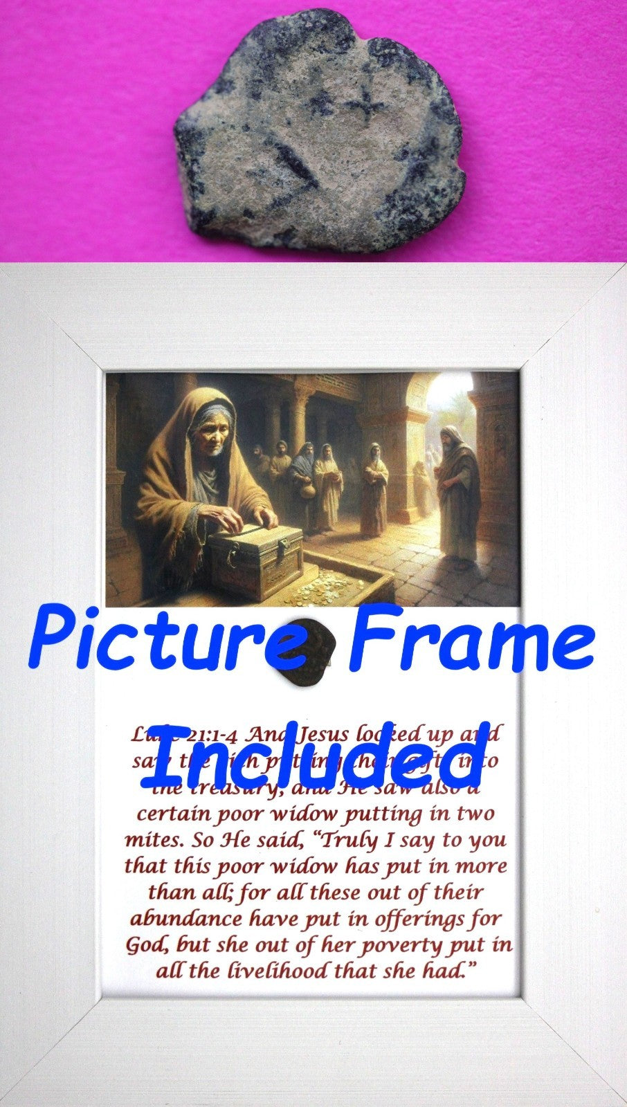 Widows Mite Coin Holy Land Artifact Free Display Frame Jesus Christ Lifetime 219