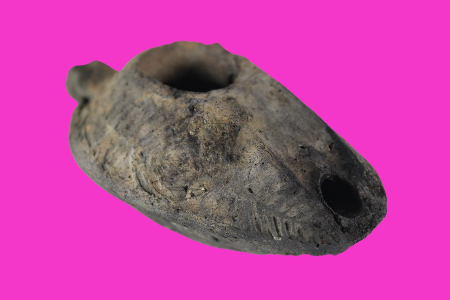 Oil Lamp Holy Land Ancient Artifact Jesus Christ Home Israel 300-600 AD COA 104