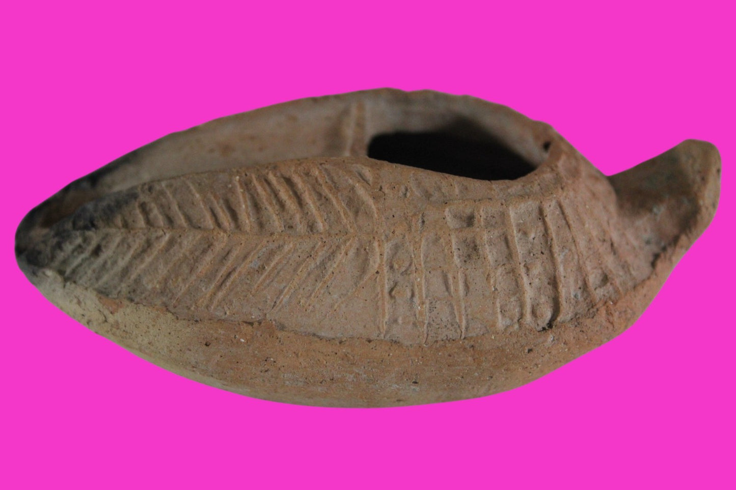 Oil Lamp Holy Land Ancient Artifact Jesus Christ Home Israel 300-600 AD COA 81