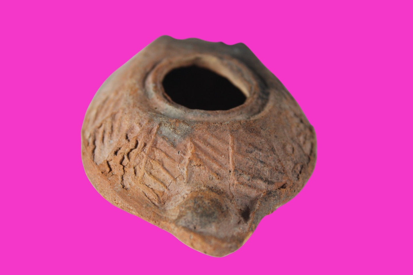 Oil Lamp Holy Land Ancient Artifact Jesus Christ Home Israel 300-600 AD COA 126