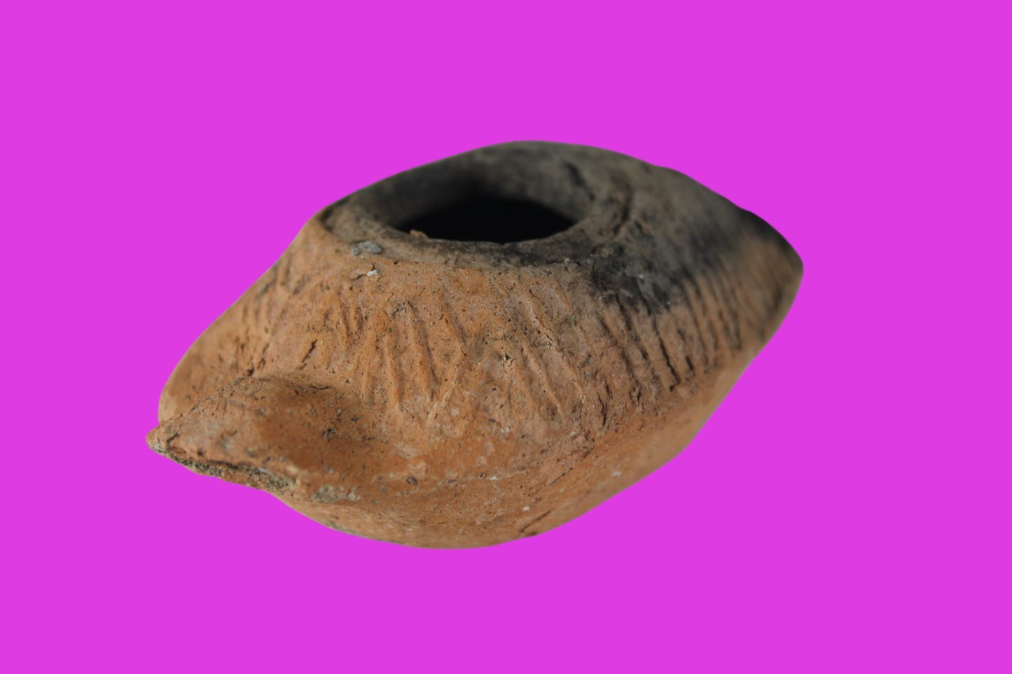 Ancient Holy Land Oil Lamp Artifact Jesus Christ Home Israel 300-600 AD COA 133